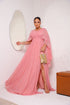 VESTIDO MANGA MORCEGO LISO VESTIDO DE FESTA PETRA FINA ROSE M